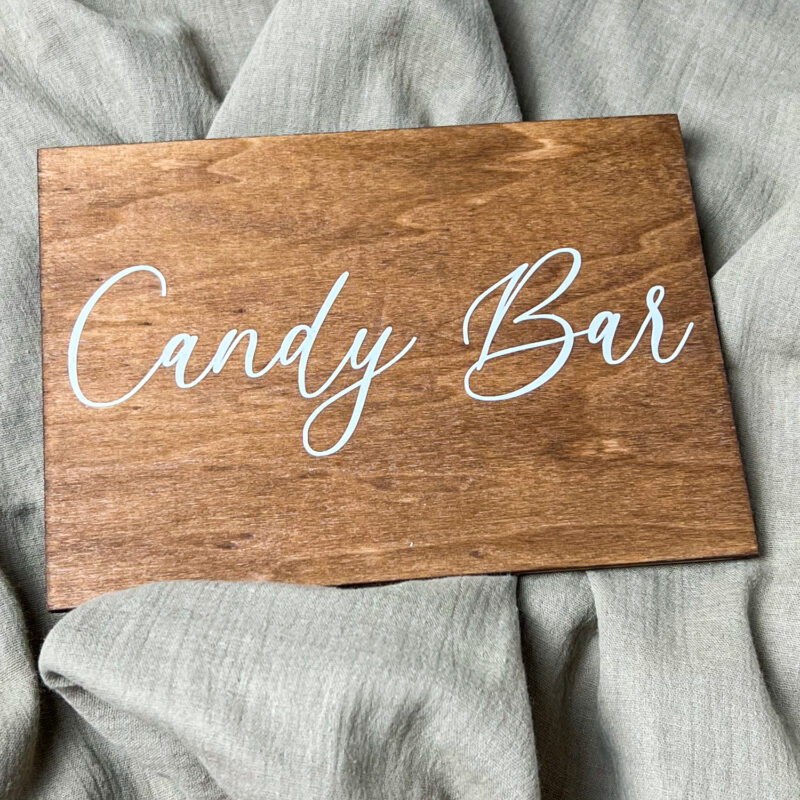 Holzschild Candy Bar