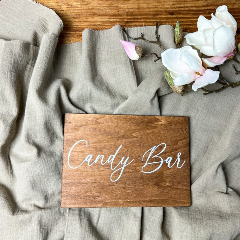 Holzschild Candy Bar