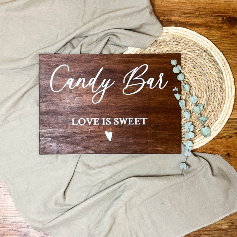 Holzschild Candy Bar