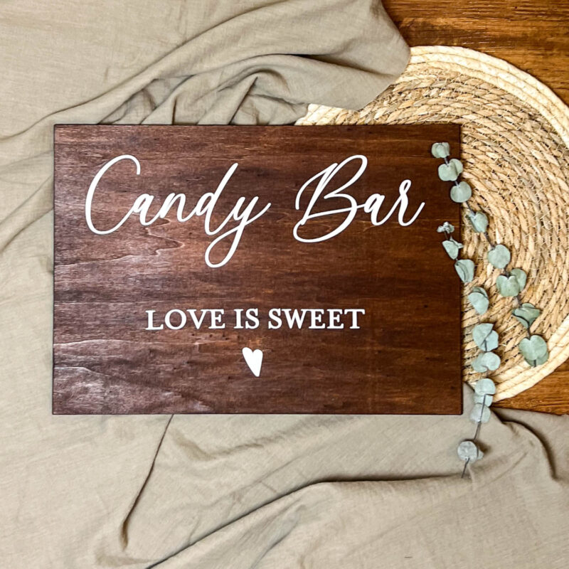 Holzschild Candy Bar